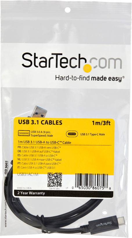 Cabo StarTech USB tipo A - C 1 m