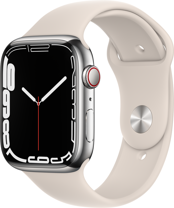 Apple Watch S7 GPS+LTE 45mm acier argent