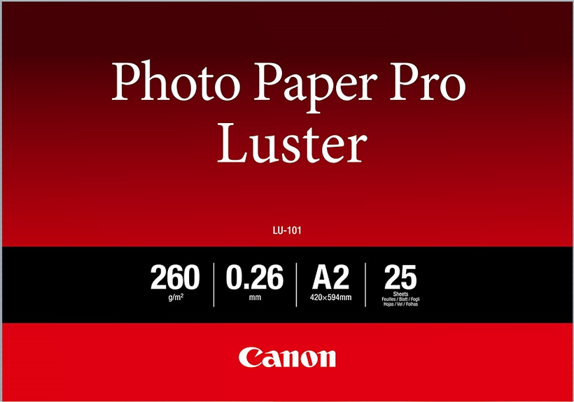 Papier photo prof lustré Canon LU-101 A2