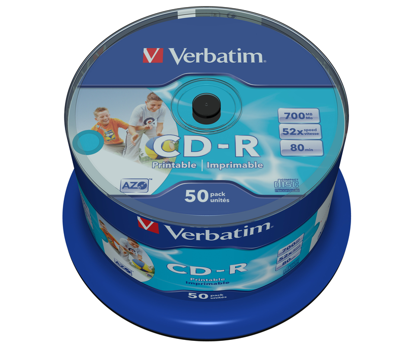 Verbatim CD-R 80/700 52x Inkjet SP(50)