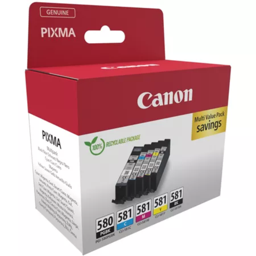 Encre Canon PGI-580BK/CLI-581 C/M/Y/BK