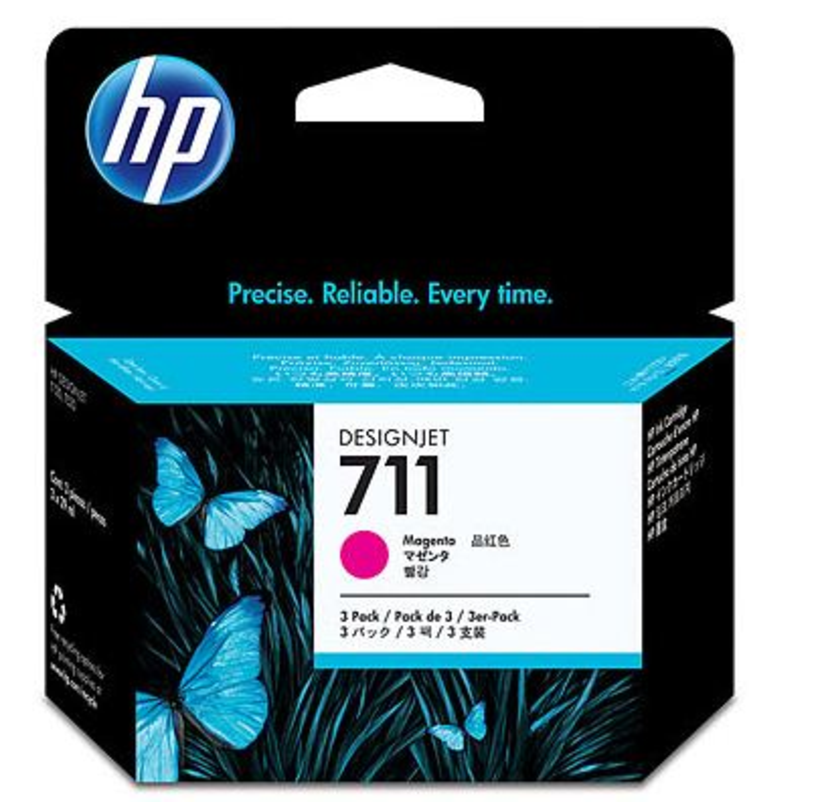 HP 711 Ink 29ml Magenta 3-pack