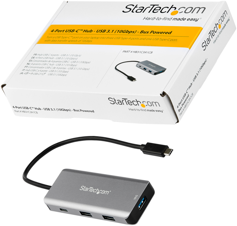 Hub StarTech USB 3.1 4port. černá/šedá