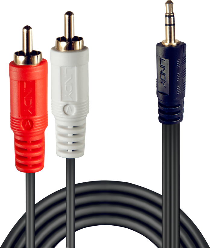 Cable 3.5mm Audio Jack/m - 2x RCA/m 5m