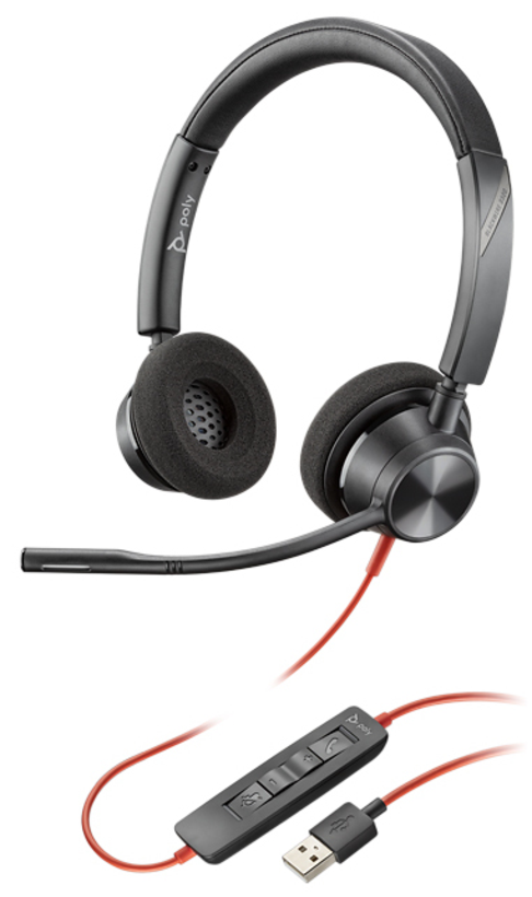 Headset Poly Blackwire 3320 M USB A