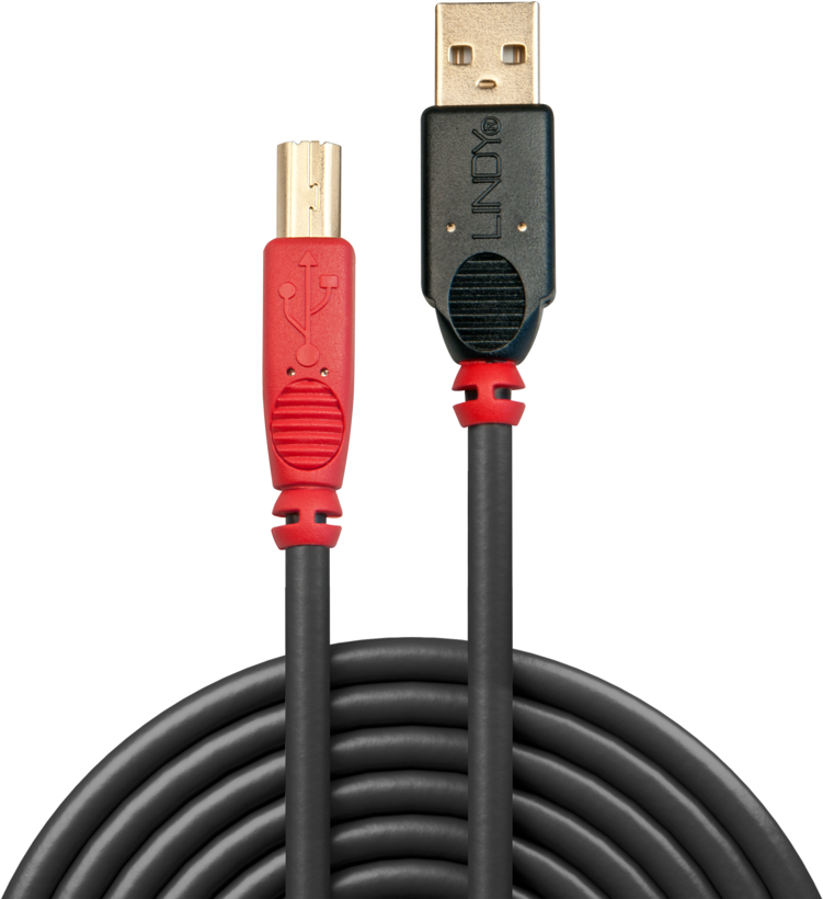 Câble actif USB 2.0 A m. - B m., 15 m