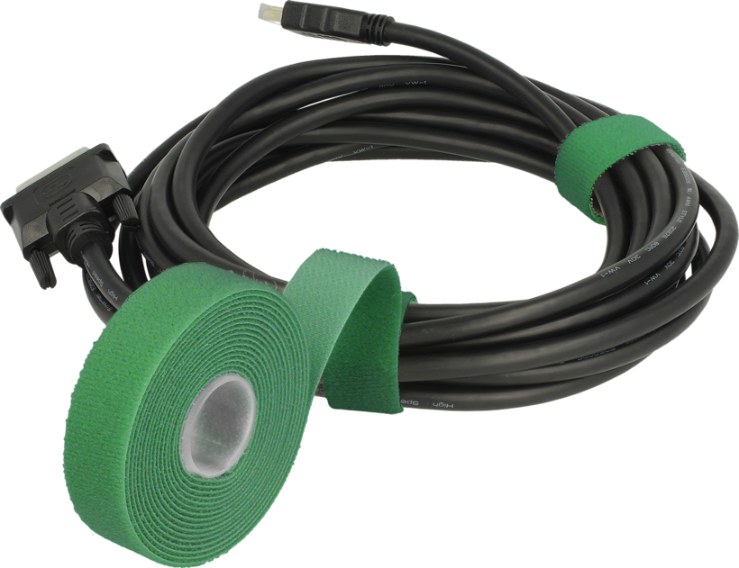 Klittenband kabelbinder rol 5000mm groen