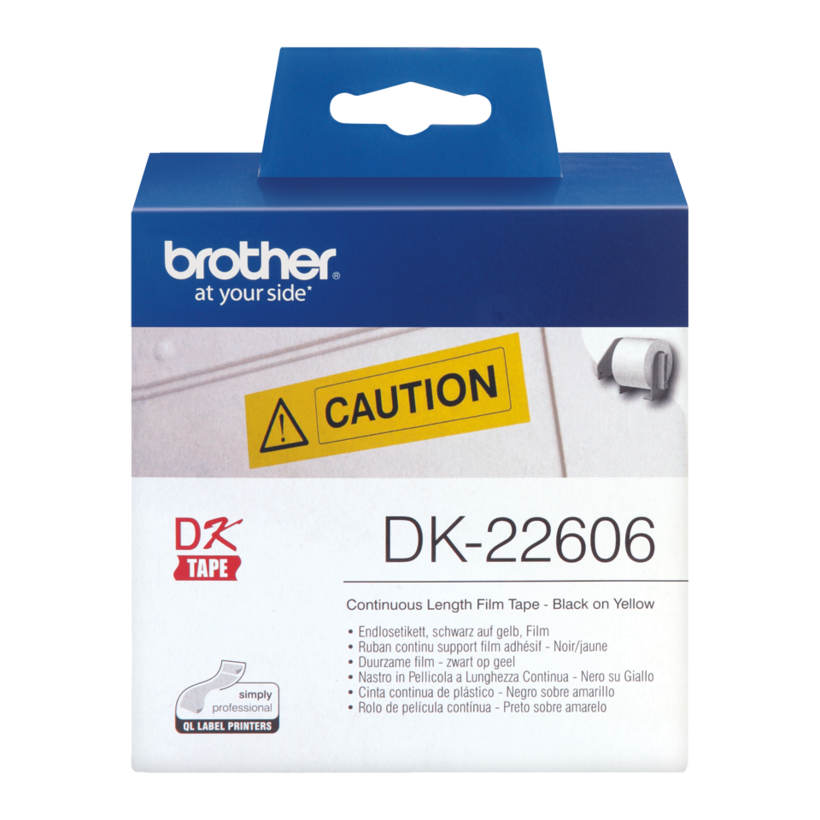Brother 62mmx15m Cont Label Roll Yellow