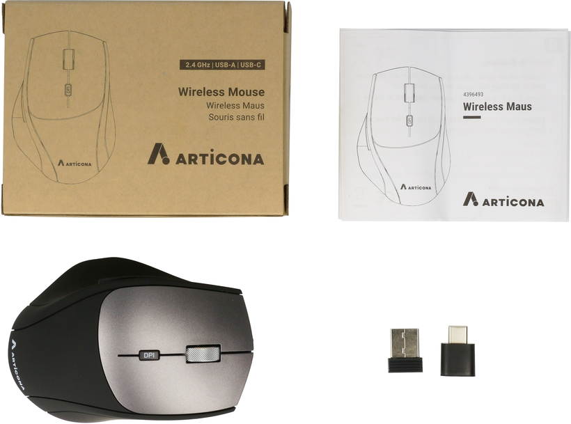 Mouse USB A/C Bluetooth 2,4 GHz ARTICONA