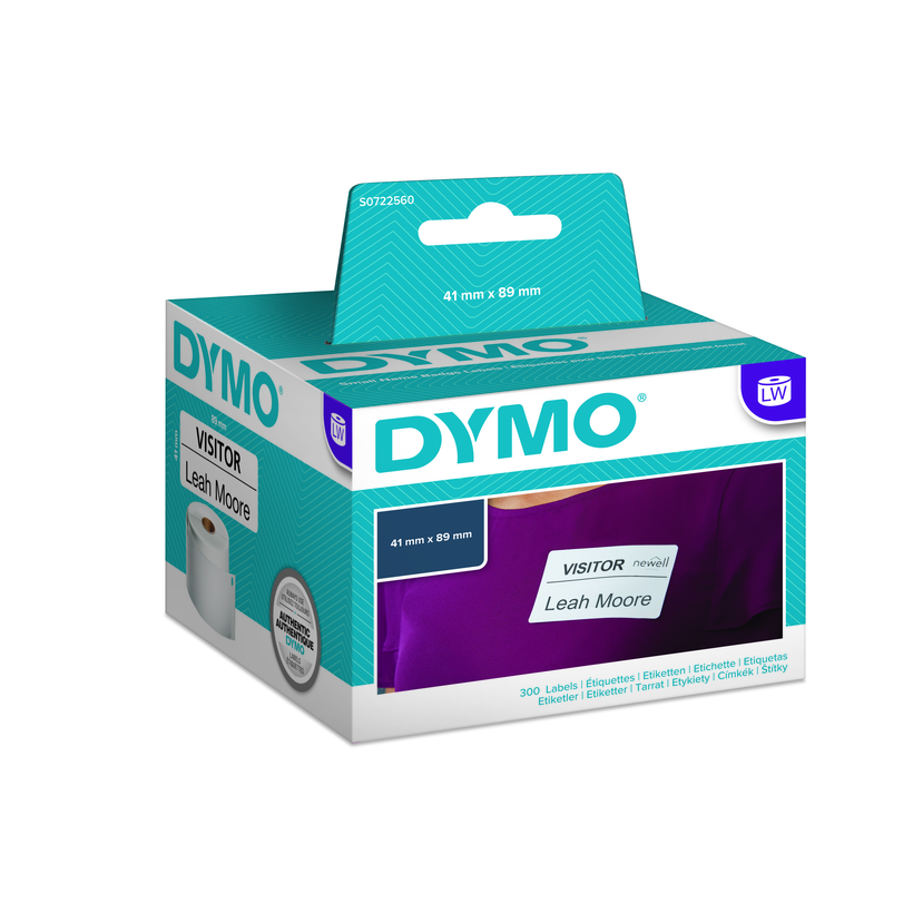 Etichette portanome Dymo 41x89 mm bianco