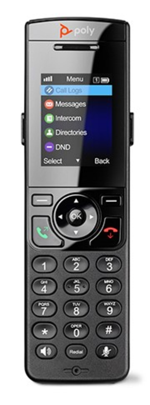 Mobil. telef. se základnou Poly VVX D230