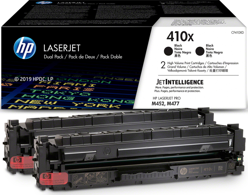 HP 410X toner, fekete 2x csomag