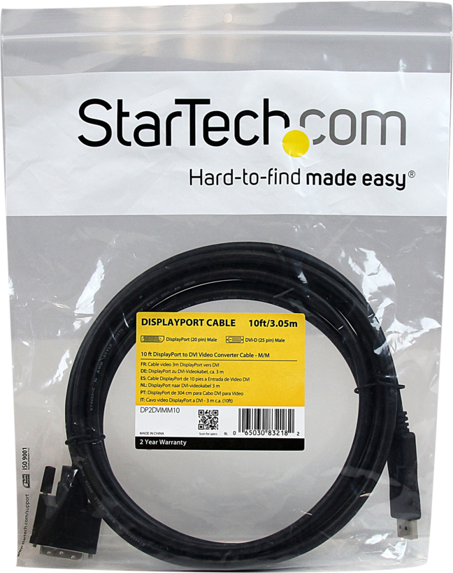 StarTech DisplayPort - DVI-D kábel 3 m