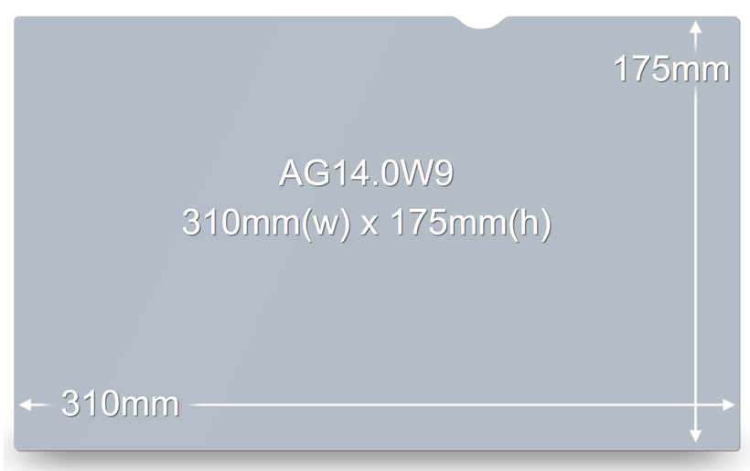 Filtre antireflet 35,6cm/14" 3M AG140W9B
