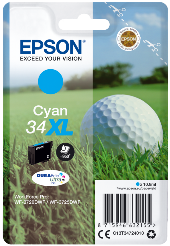 Encre Epson 34XL, cyan