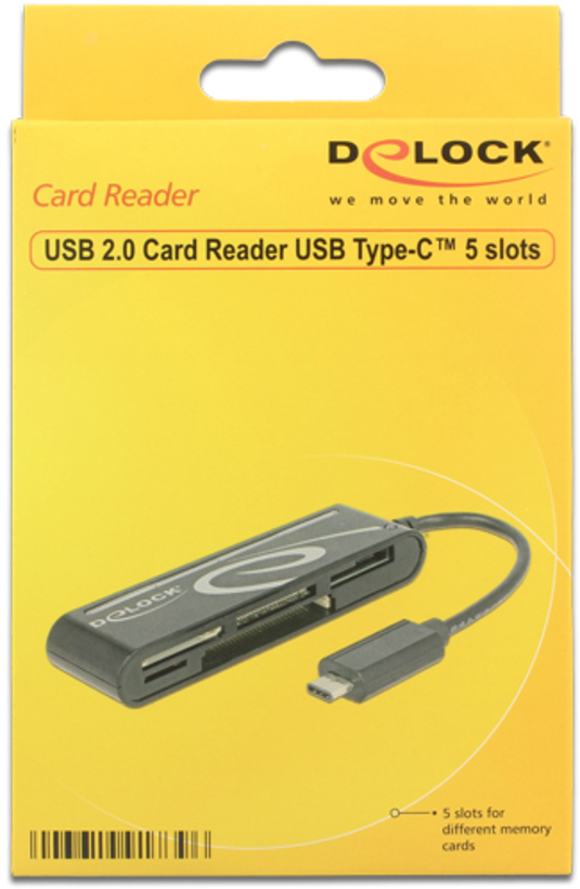 Lettore di schede USB 2.0 Type C Delock