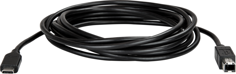 USB-C 2.0 - B m/m kábel 3 m, fekete