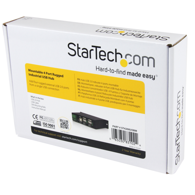StarTech USB Hub 2.0 Industrie 4-Port