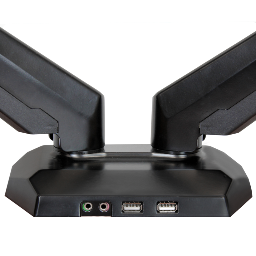 Braço monitor duplo StarTech c/USB/áudio