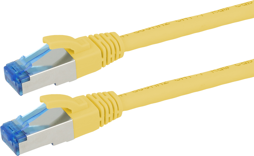 Câble patch RJ45 S/FTP Cat6a 20 m, jaune