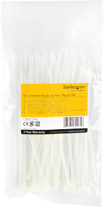 Cable Ties 152x3mm(LxW) White 100x