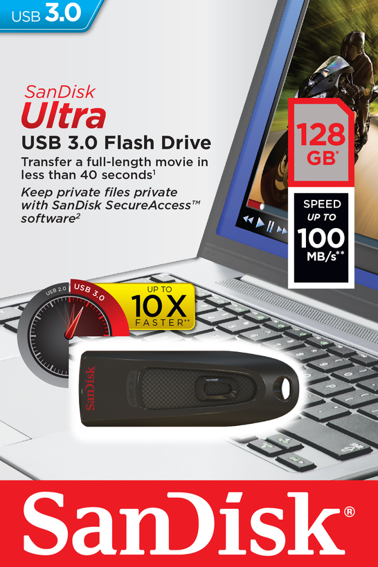 SanDisk Ultra USB pend. 128 GB