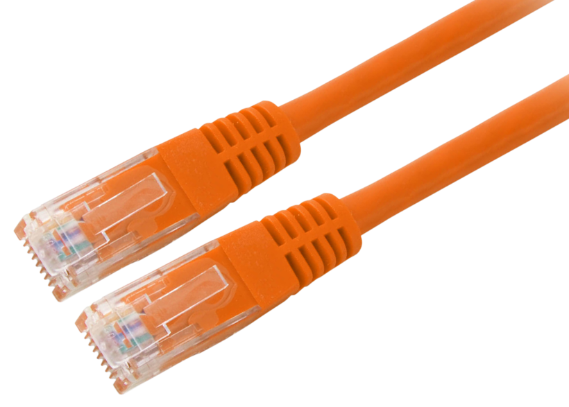 Câble patch RJ45 U/UTP Cat5e 1 m, orange