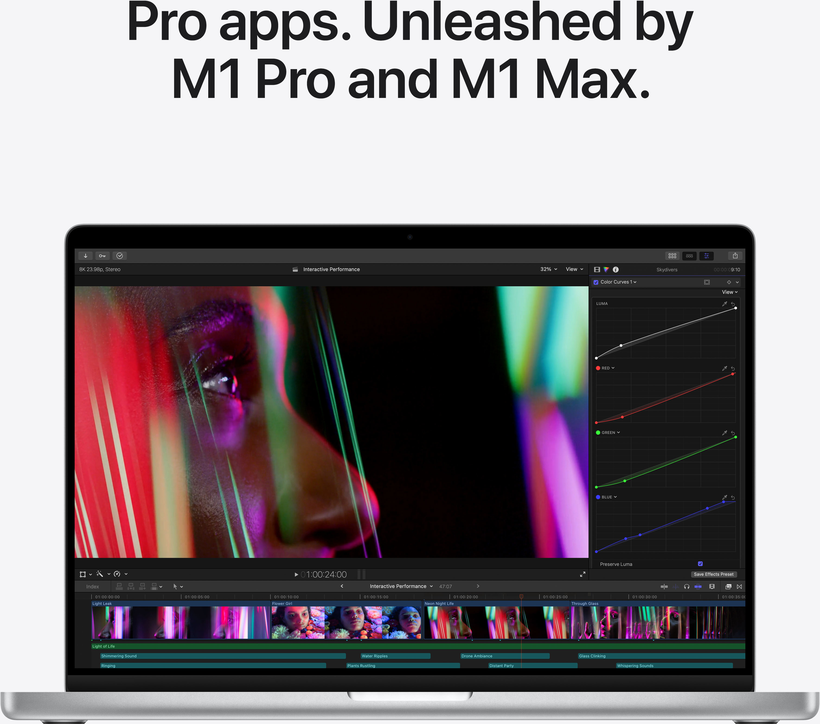Apple MacBook Pro 16 M1Max 32GB/1TB silb