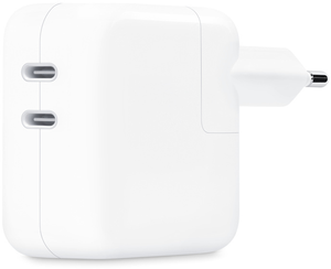 Apple 35 W Dual USB-C Ladeadapter weiß