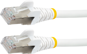 Cables patch StarTech RJ45 S/FTP Cat6a blanco sin halógenos