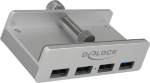 Hub USB 3.0 Delock 4 ports, argent
