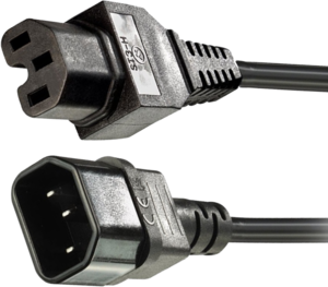 Power Cable C14/m - C15/f 2m Black
