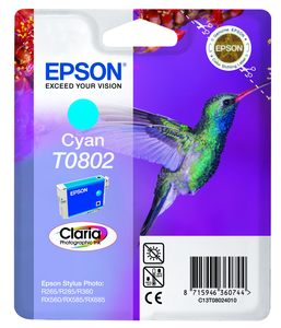 Tinta EPSON T0802, cian