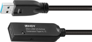 Rallonge active LINDY USB-C - A 20m