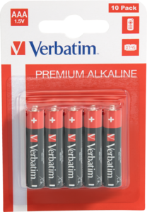 Piles alcaline Verbatim LR03, pack de 10
