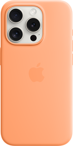 Custodia iPhone 15 Pro silicone arancio.