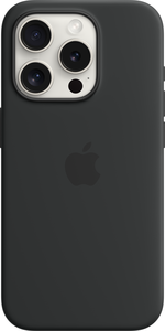 Capa silicone Apple iPhone 15 Pro preta