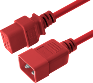 Câble alim. C20 m. - C19 f., 3 m rouge