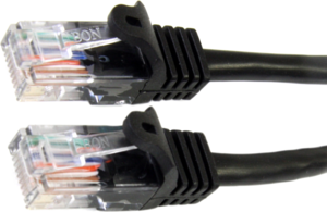 Câble patch RJ45 U/UTP Cat5e, 1 m, noir