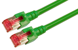 Câble patch RJ45 S/FTP Cat6 0,5 m vert