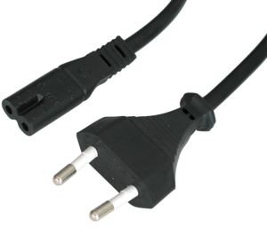Cable alim. conector m - C7 h 3 m negro