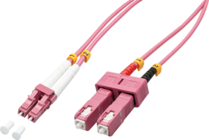 Cables patch dúplex FO LINDY LC-SC OM4 violeta érica
