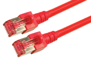 Patch Cable RJ45 S/FTP Cat6 0.5m Red