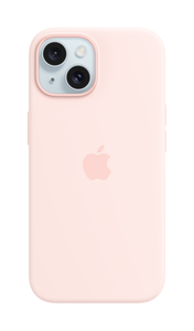 Custodia iPhone 15 silicone rosa confett