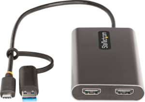 Adaptateur USB type A/C m. - 2 x HDMI f.