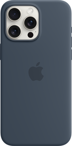 Custodia iPhone 15 Pro Max silicone blu