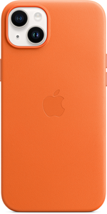 Kožený obal Apple iPhone 14 Plus oranž.