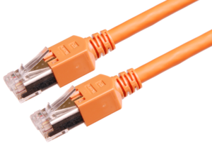 Câble patch RJ45 S/FTP Cat5e 0,5m orange
