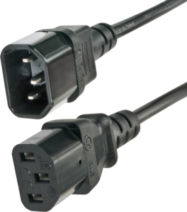 Câble alimentation C13 f.-C14 m. 5m noir