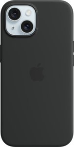 Coque silicone Apple iPhone 15, noir